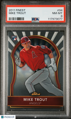 Mike Trout - 2011 Finest PSA 8