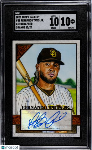 Fernando Tatis JR. - 2020 Topps Gallery Autograph Orange SGC 10 /25