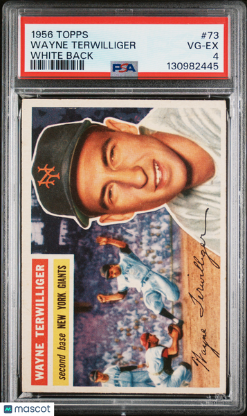 Wayne Terwilliger - 1956 Topps White Back PSA 4