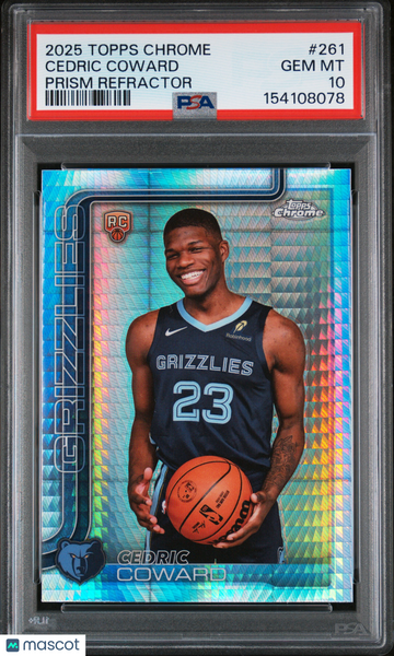 Cedric Coward - 2025 Topps Chrome Prism Refractor PSA 10