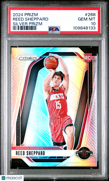 Reed Sheppard - 2024 Panini Prizm Silver PSA 10