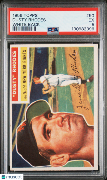 Dusty Rhodes - 1956 Topps White Back PSA 5