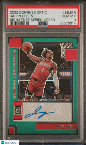 Jalen Green - 2022 Panini Donruss Optic Signature Series Green PSA 10