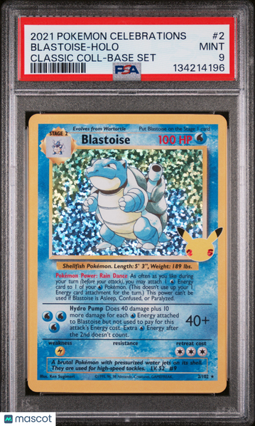 2021 Pokemon Celebrations Classic Collection Blastoise Holo Classic Coll-Base Set PSA 9 #2