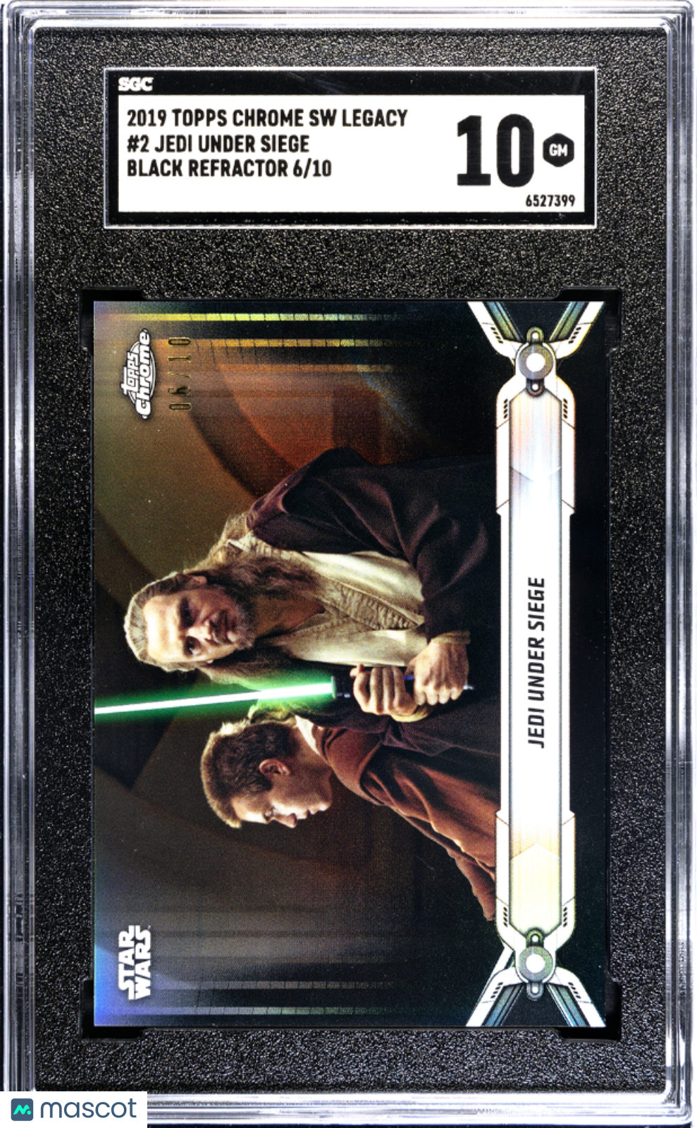 2019 Topps Chrome Star Wars Legacy Jedi Under Siege #2 SGC 10