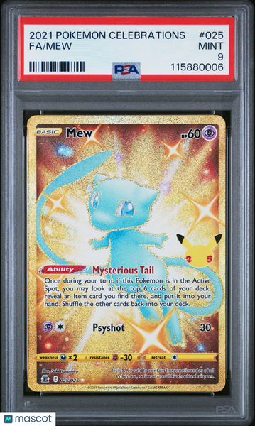 2021 Pokemon Celebrations Mew Fa PSA 9 #025