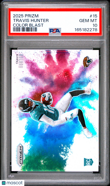 Travis Hunter - 2025 Panini Prizm Color Blast PSA 10