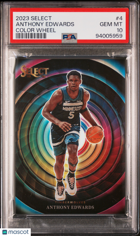 Anthony Edwards - 2023 Panini Select Color Wheel PSA 10