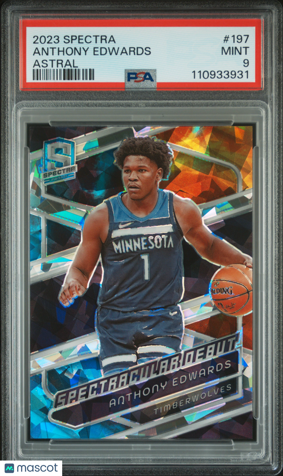 Anthony Edwards - 2023 Panini Spectra Astral PSA 9 24/49