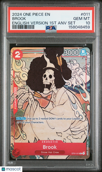 2024 One Piece English Version 1st Anniversary Set Brook PSA 10 #011