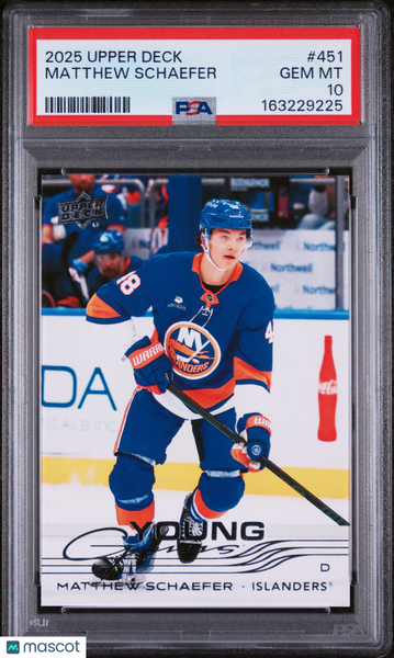 Matthew Schaefer - 2025 Upper Deck PSA 10