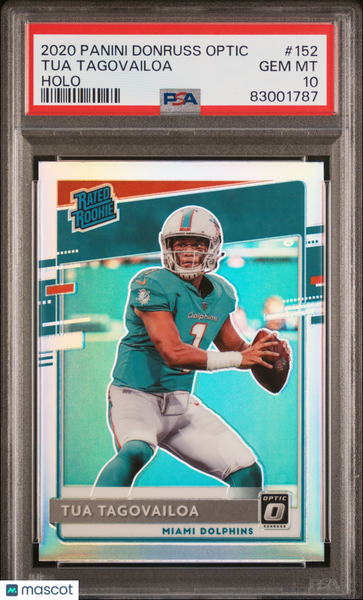 Tua Tagovailoa - 2020 Panini Donruss Optic Holo PSA 10