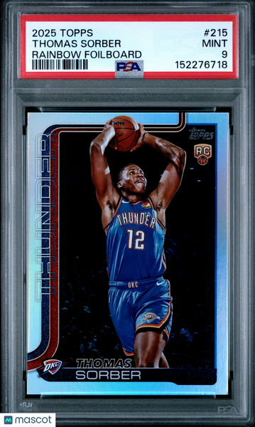 Thomas Sorber - 2025 Topps Rainbow Foilboard PSA 9