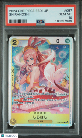 One Piece Japanese Eb01-Extra Booster -Memorial Collection- Shirahoshi #057 Japanese PSA 10