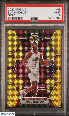 Evan Mobley - 2022 Panini Mosaic Gold PSA 9