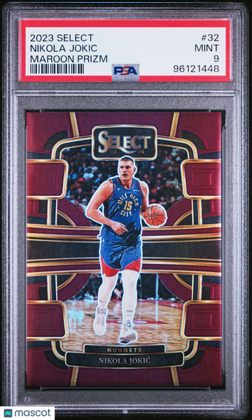 Nikola Jokic - 2023 Panini Select Maroon Prizm PSA 9 34/175
