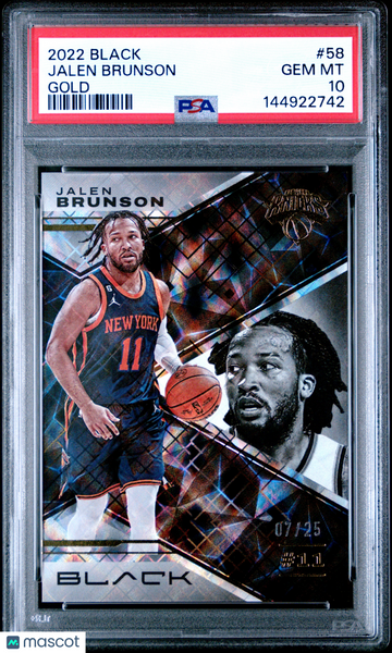 Jalen Brunson - 2022 Panini Black Gold PSA 10 7/25 07/25