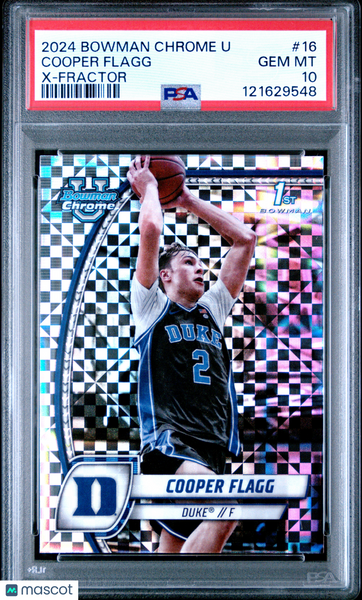 Cooper Flagg - 2024 Bowman Chrome University #16 X Fractor PSA 10