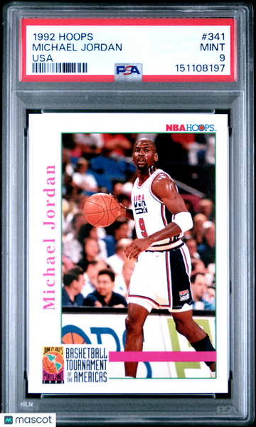 Michael Jordan - 1992 Hoops USA #341 PSA 9 MINT