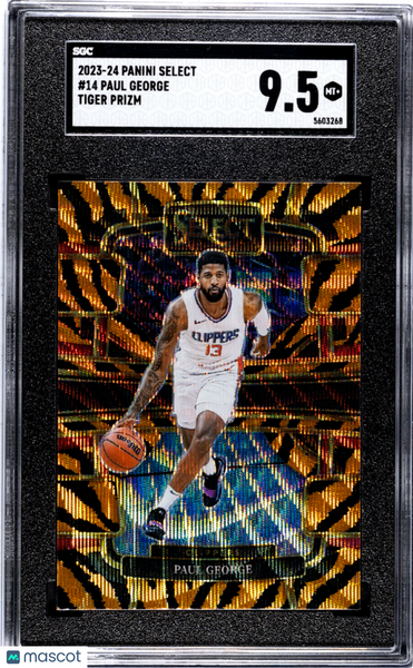 Paul George - 2023 Panini Select Tiger Prizm SGC 9.5 Case Hit