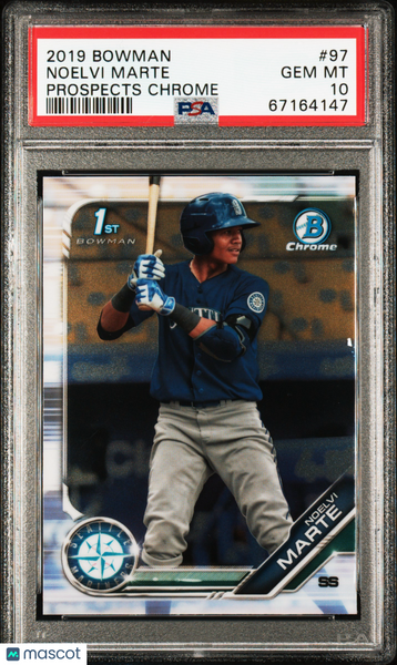Noelvi Marte - 2019 Bowman Prospects Chrome PSA 10