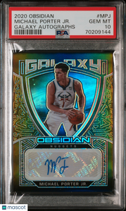 Michael Porter JR. - 2020 Panini Obsidian Galaxy Autographs PSA 10 /49