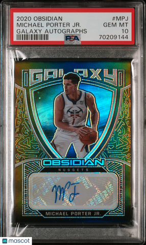 Michael Porter JR. - 2020 Panini Obsidian Galaxy Autographs PSA 10 /49