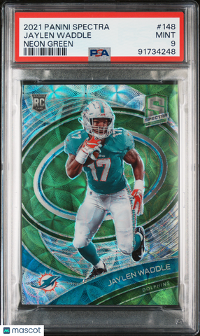 Jaylen Waddle - 2021 Panini Spectra Neon Green PSA 9 /35