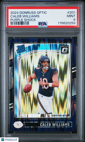 Caleb Williams - 2024 Panini Donruss Optic Purple Shock PSA 9