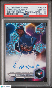 Enmanuel Bonilla - 2023 Bowman's Best  2023 Autographs Mini Dia Ref PSA 10 16/25