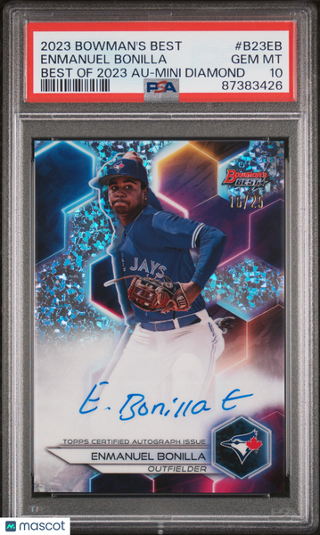 Enmanuel Bonilla - 2023 Bowman's Best  2023 Autographs Mini Dia Ref PSA 10 16/25