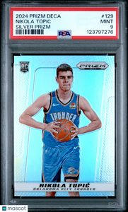 Nikola Topic - 2024 Panini Prizm Deca Silver PSA 9