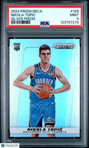 Nikola Topic - 2024 Panini Prizm Deca Silver PSA 9