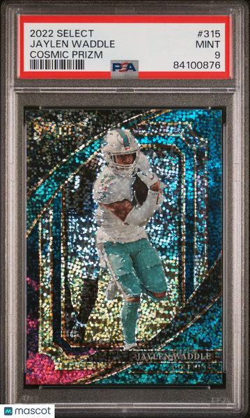 Jaylen Waddle - 2022 Panini Select Cosmic Prizm PSA 9