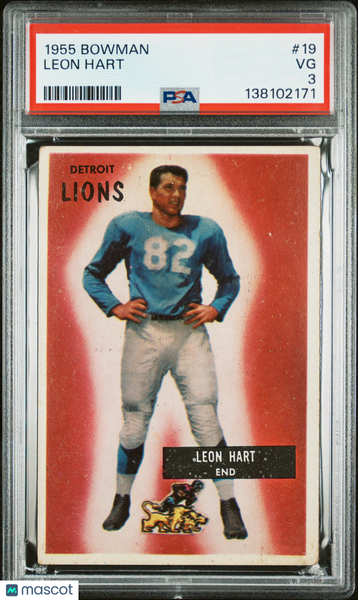 Leon Hart - 1955 Bowman PSA 3