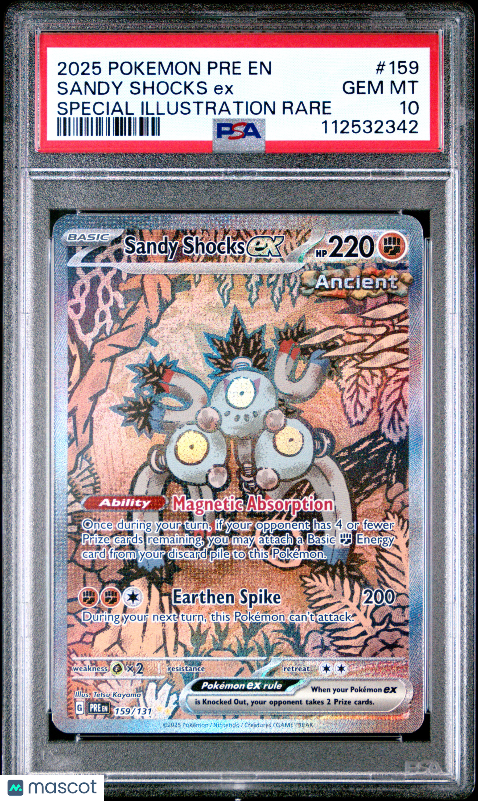 2025 Prismatic Evolutions Sandy Shocks EX #159 Special Illustration Rare PSA 10