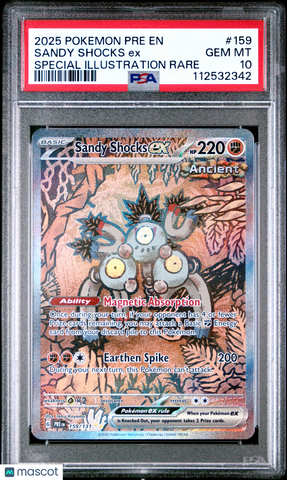 2025 Prismatic Evolutions Sandy Shocks EX #159 Special Illustration Rare PSA 10