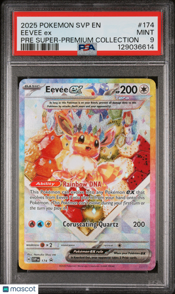 2025 Pokemon Black Star Promo Eevee EX Pre Super-Premium Collection PSA 9 #174
