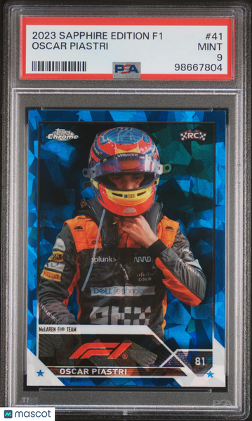 Oscar Piastri - 2023 Topps Chrome Formula 1 Sapphire Edition PSA 9