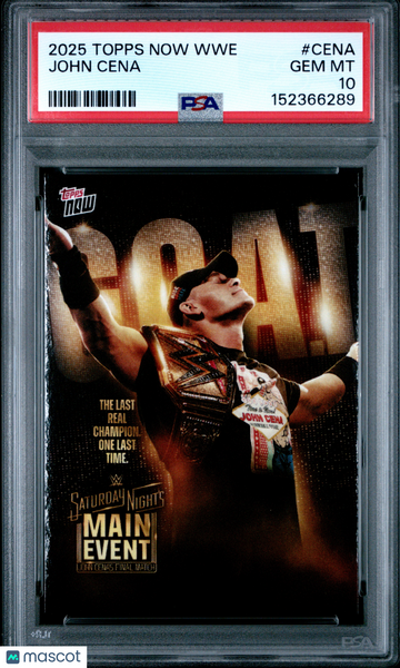 John Cena - 2025 Topps Now WWE PSA 10