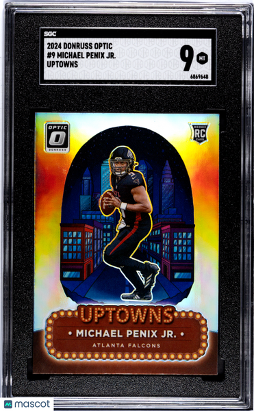 Michael Penix JR. - 2024 Donruss Optic Uptowns SGC 9