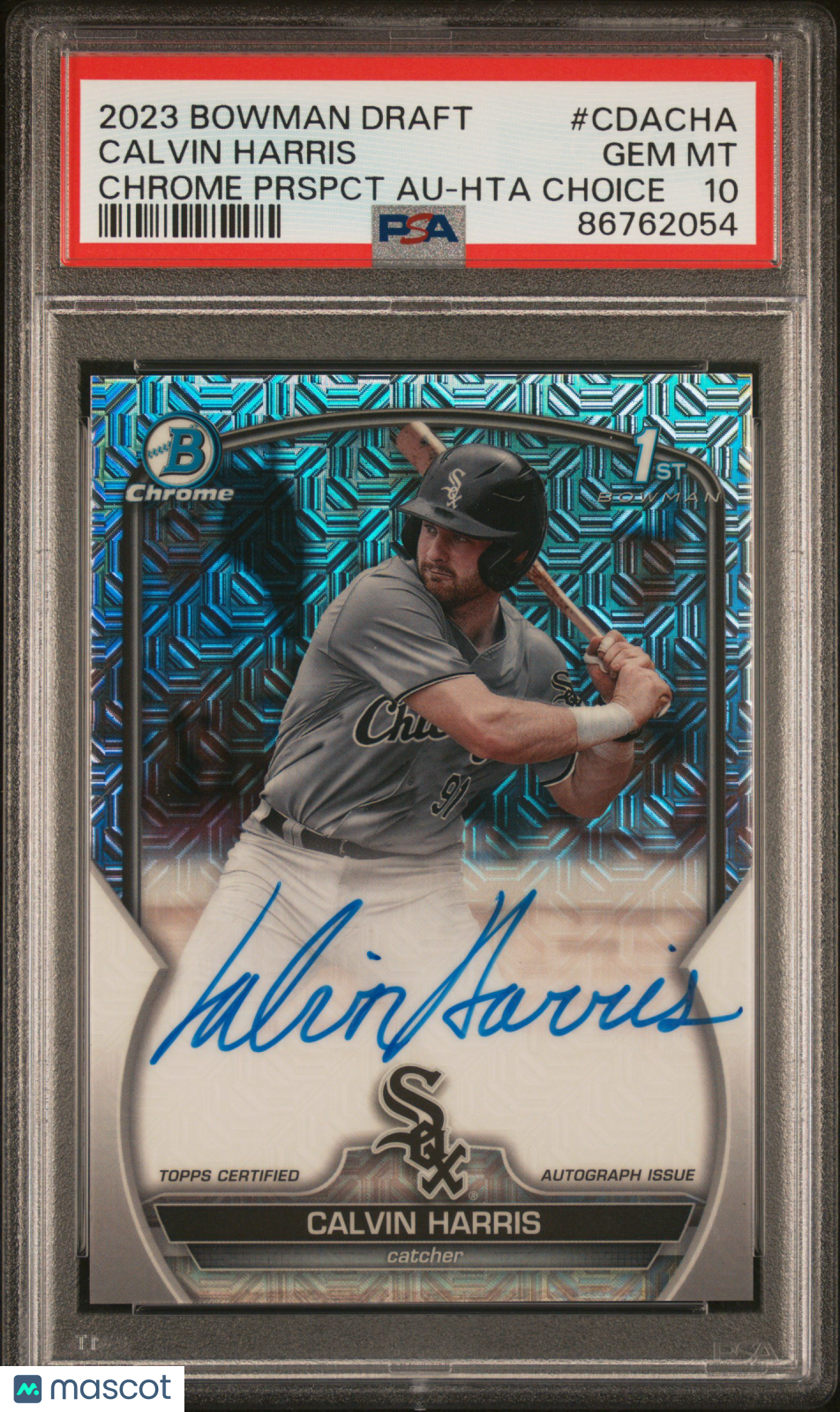 Calvin Harris 2023 Bowman Draft Chrome Prospect Autograph Choice PSA 10 138/150