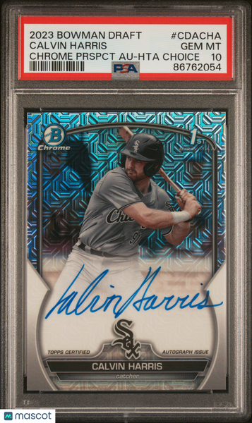 Calvin Harris 2023 Bowman Draft Chrome Prospect Autograph Choice PSA 10 138/150