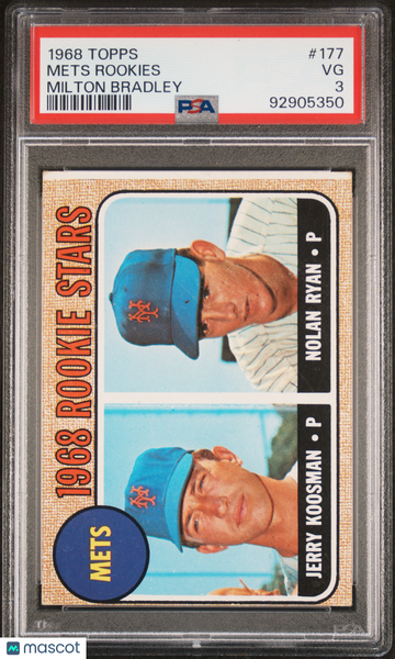Mets Rookies - 1968 Topps Milton Bradley PSA 3