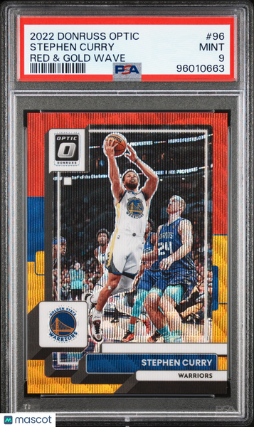 Stephen Curry - 2022 Panini Donruss Optic Red & Gold Wave 65/99 PSA 9