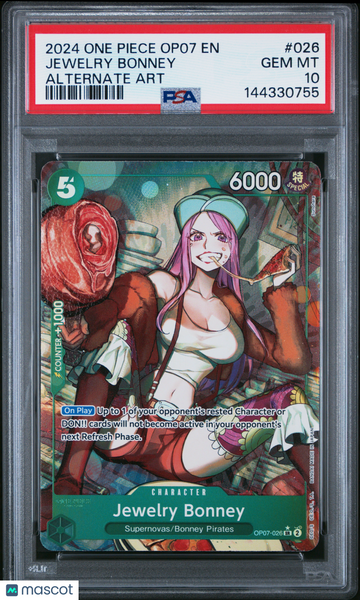2024 One Piece Op07-500 Years In The Future Jewelry Bonney Alternate Art PSA 10 #026