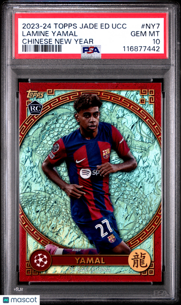 Lamine Yamal - 2023-24 Topps Jade Edition UEFA Club Competitions Chinese New Year PSA 10