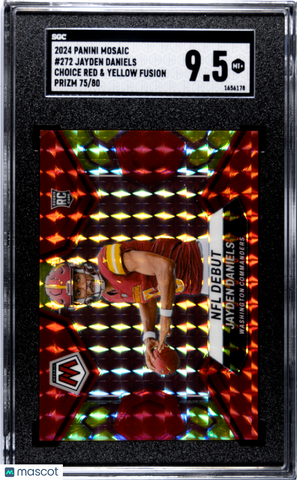 Jayden Daniels - 2024 Panini Mosaic Choice Red & Yellow SGC 9.5 75/80