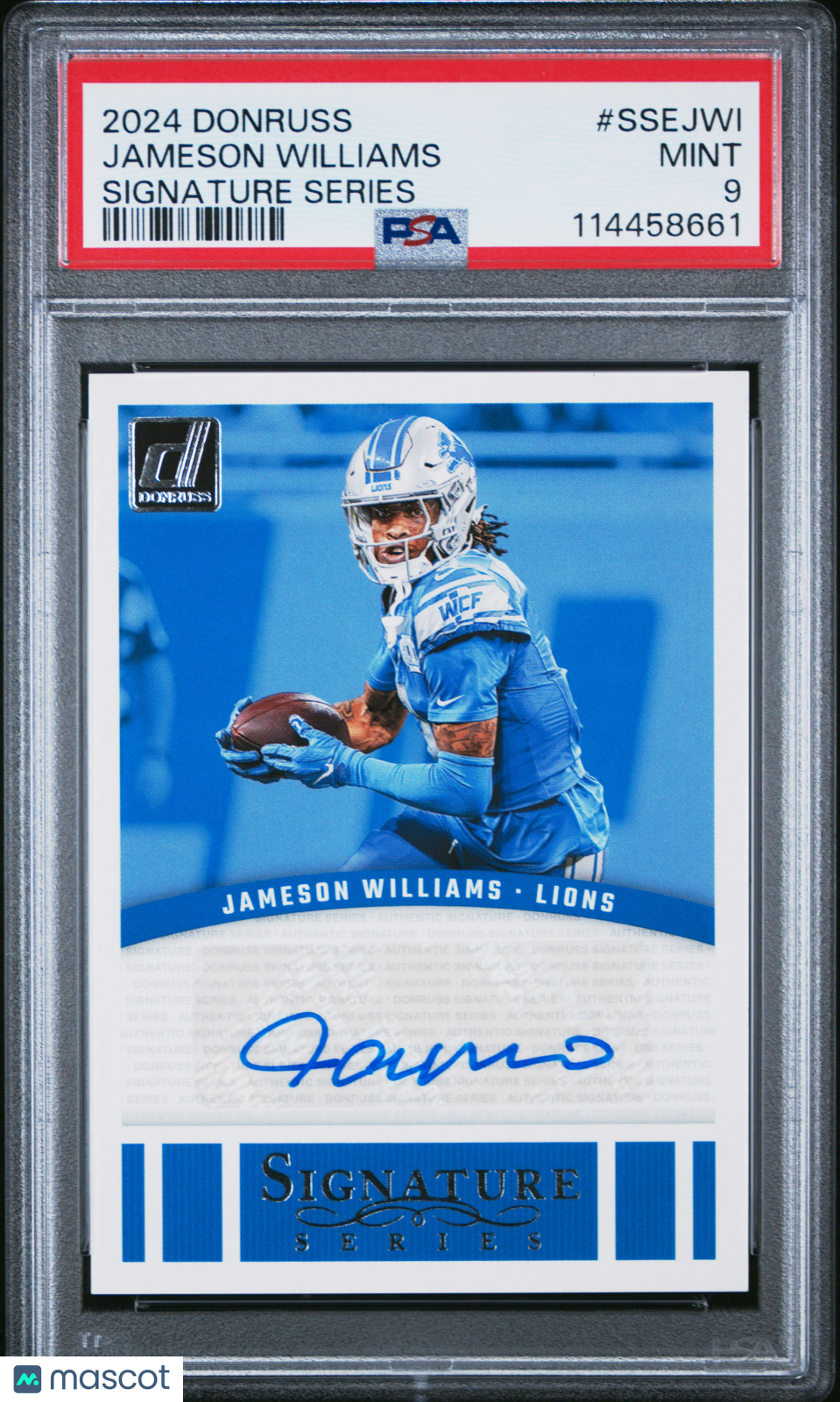 Jameson Williams - 2024 Panini Donruss Signature Series PSA 9