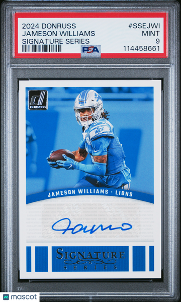 Jameson Williams - 2024 Panini Donruss Signature Series PSA 9